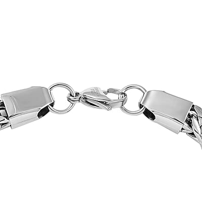 5.1mm Wheat Box Bracelet in Stainless Steel (8.00 In) (24.90 g) , Tarnish-Free, Waterproof, Sweat Proof Jewelry