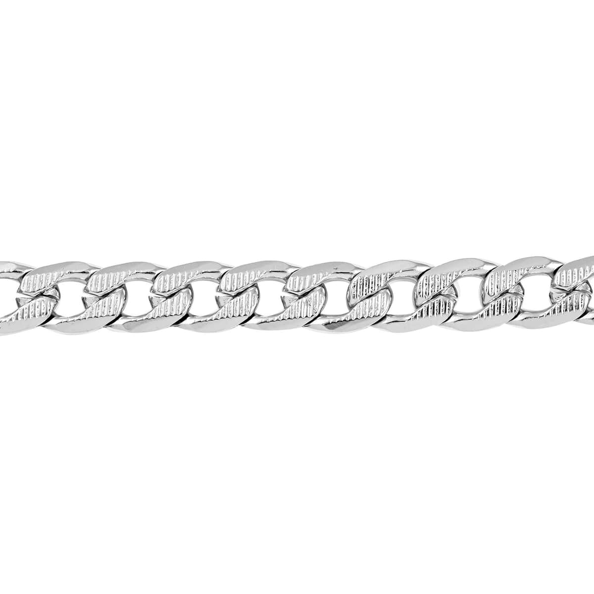 7.75mm Cuban Link Bracelet in Stainless Steel (8.00 In) 15.20 Grams image number 2