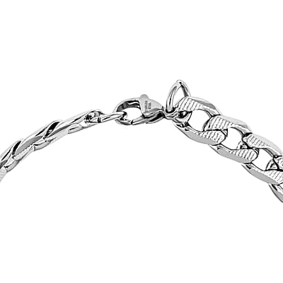 7.75mm Cuban Link Bracelet in Stainless Steel (8.00 In) (15.20 g) , Tarnish-Free, Waterproof, Sweat Proof Jewelry