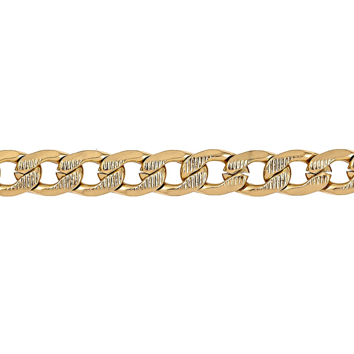 7.75mm Cuban Link Bracelet in ION Plated YG Stainless Steel (8.00 In) 15.20 Grams image number 2