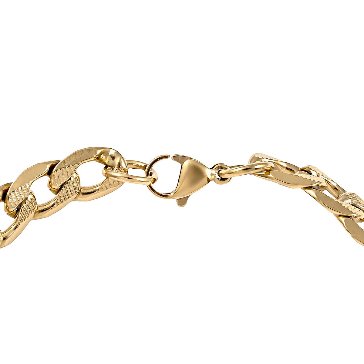 7.75mm Cuban Link Bracelet in ION Plated YG Stainless Steel (8.00 In) 15.20 Grams image number 3