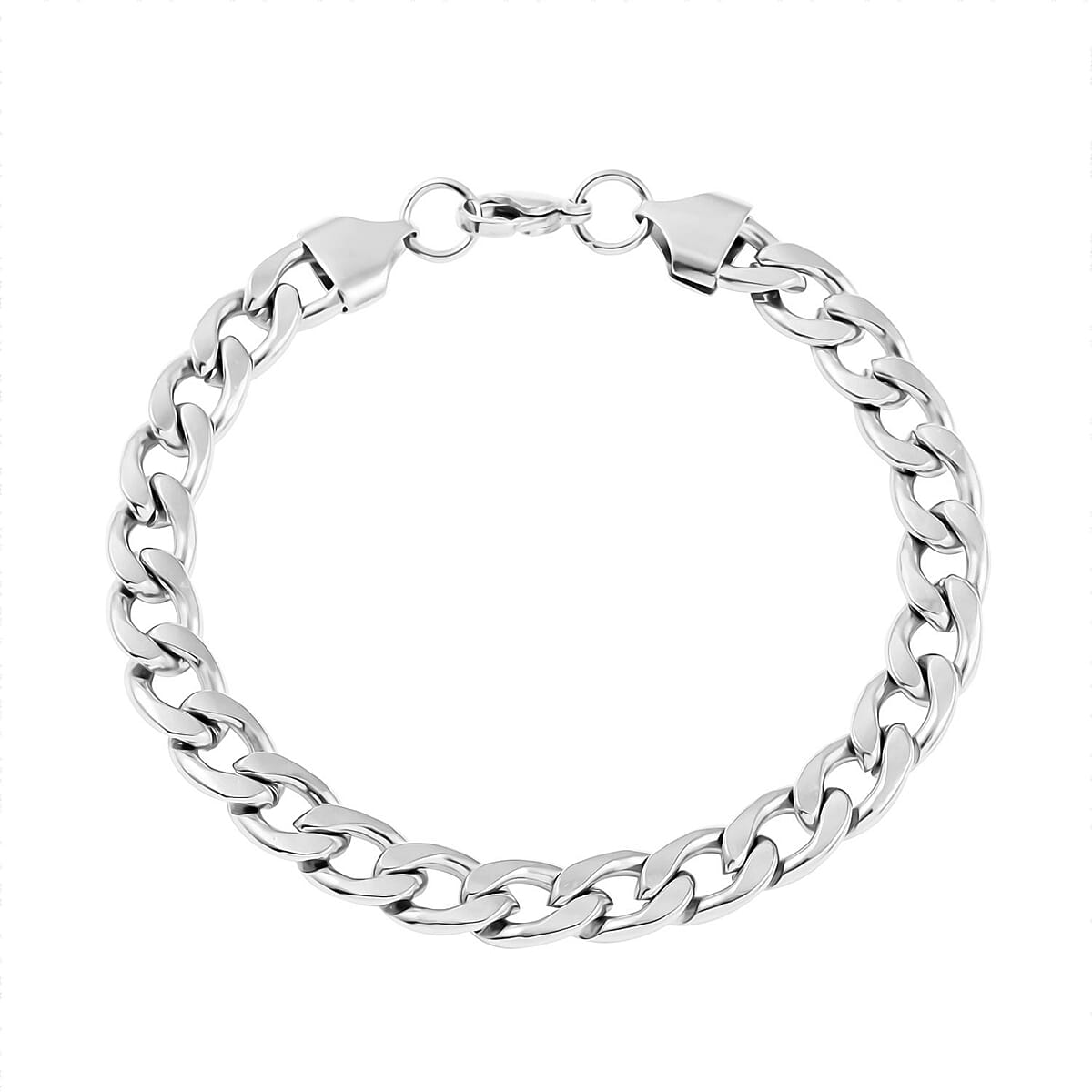 8.5mm Cuban Bracelet in Stainless Steel (8.00 In) 19.70 Grams image number 0