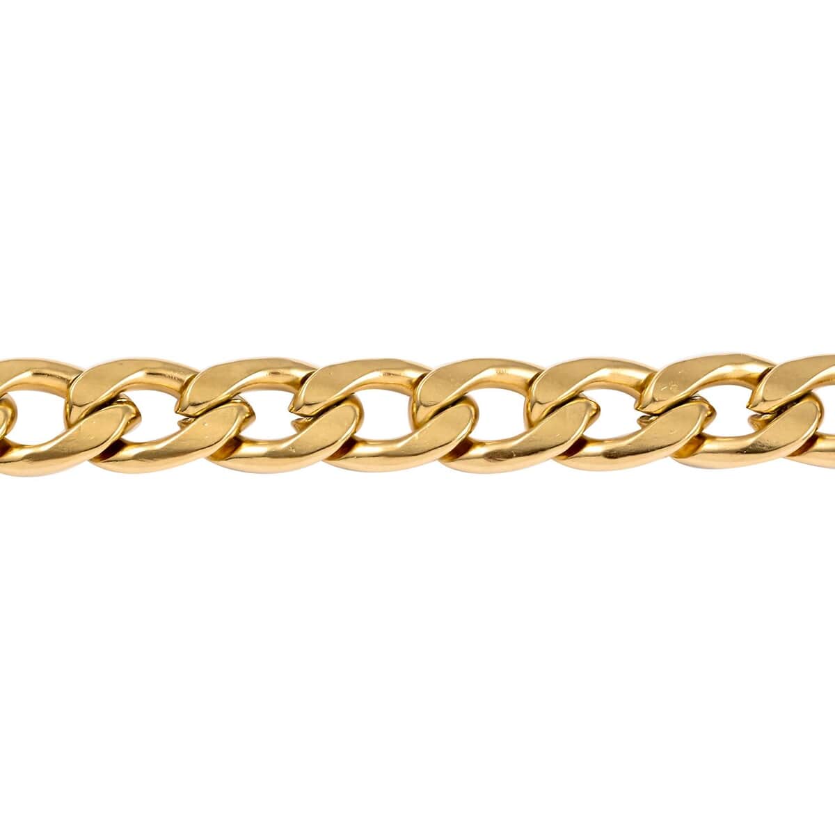 8.5mm Cuban Bracelet in ION Plated YG Stainless Steel (8.00 In) 19.70 Grams image number 2