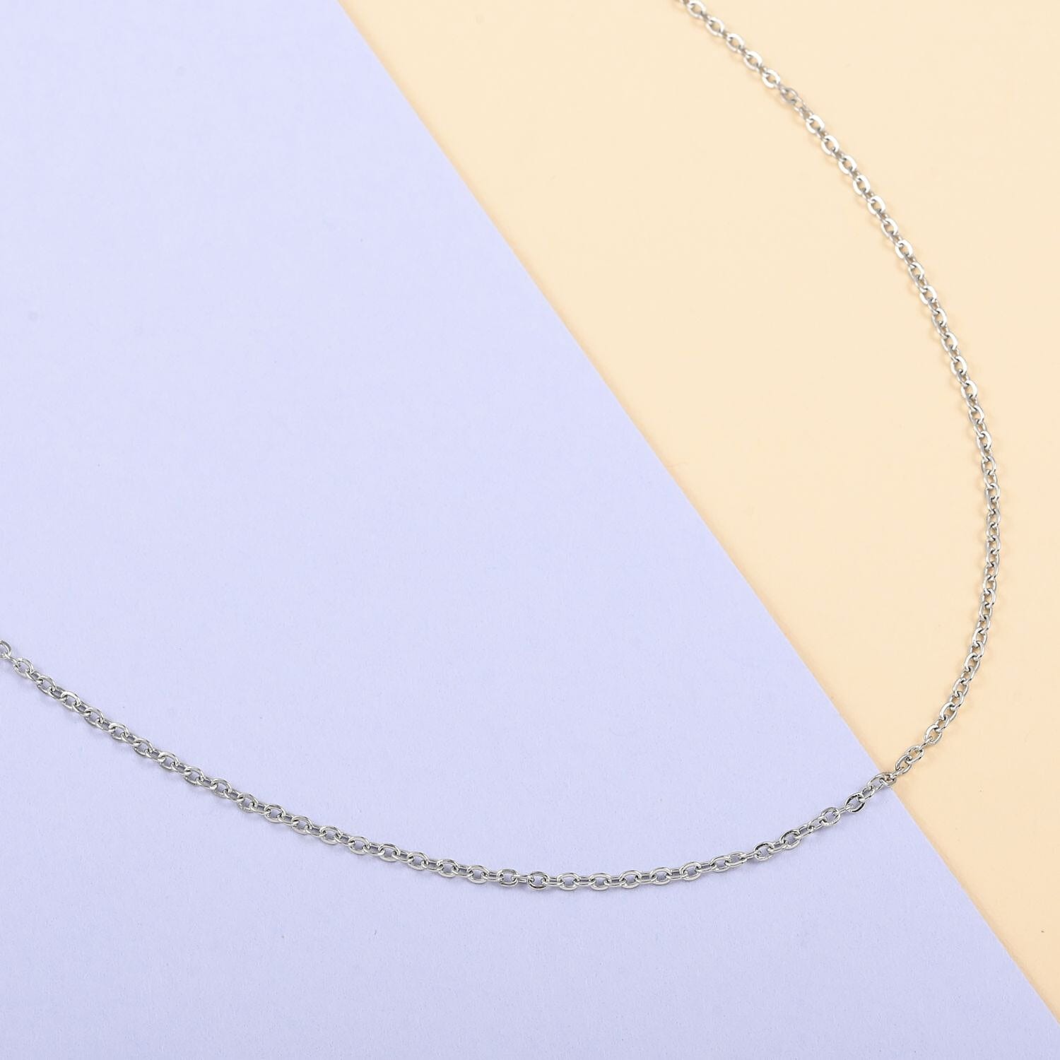 1.65mm Cable Link Necklace 18 Inches in Stainless Steel