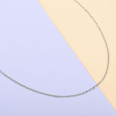 1.65mm Cable Link Necklace 18 Inches in Stainless Steel