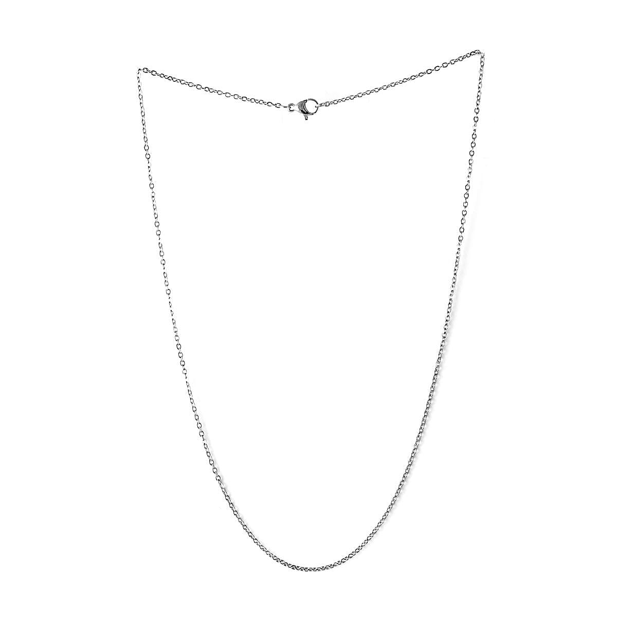 1.65mm Cable Link Necklace 18 Inches in Stainless Steel