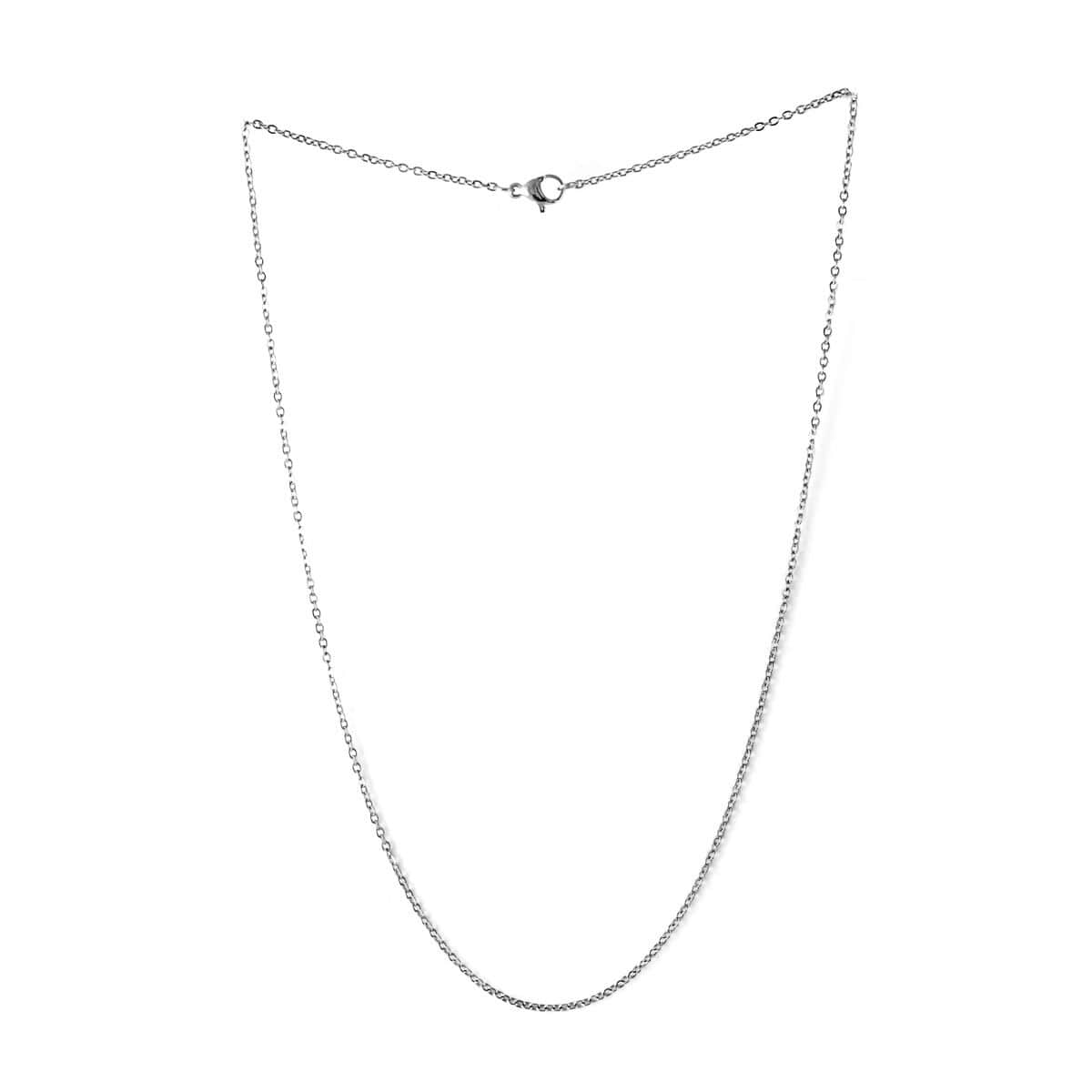 1.65mm Cable Link Necklace (18 Inches) in Stainless Steel image number 2