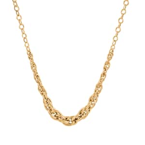 Maestro Gold Collection Italian 14K Yellow Gold Twisted Link Necklace, Gold Necklace, Gold Gifts For Her 6.3mm 2.80 Grams