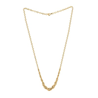Maestro Gold Collection Italian 14K Yellow Gold Twisted Link Necklace, Gold Necklace, Gold Gifts For Her 6.3mm 2.80 Grams
