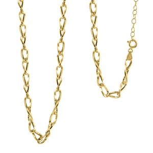 Maestro Gold Collection Italian 14K Yellow Gold Wave Grumetta Necklace, Yellow Gold Chain Necklace, 18-20 Inch Necklace 4.6mm  4.23 Grams