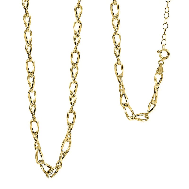 Maestro Gold Collection  Italian 14K Yellow Gold Wave Grumetta Chain Necklace (18-20 Inches) (4.6mm, 4.23 Grams)