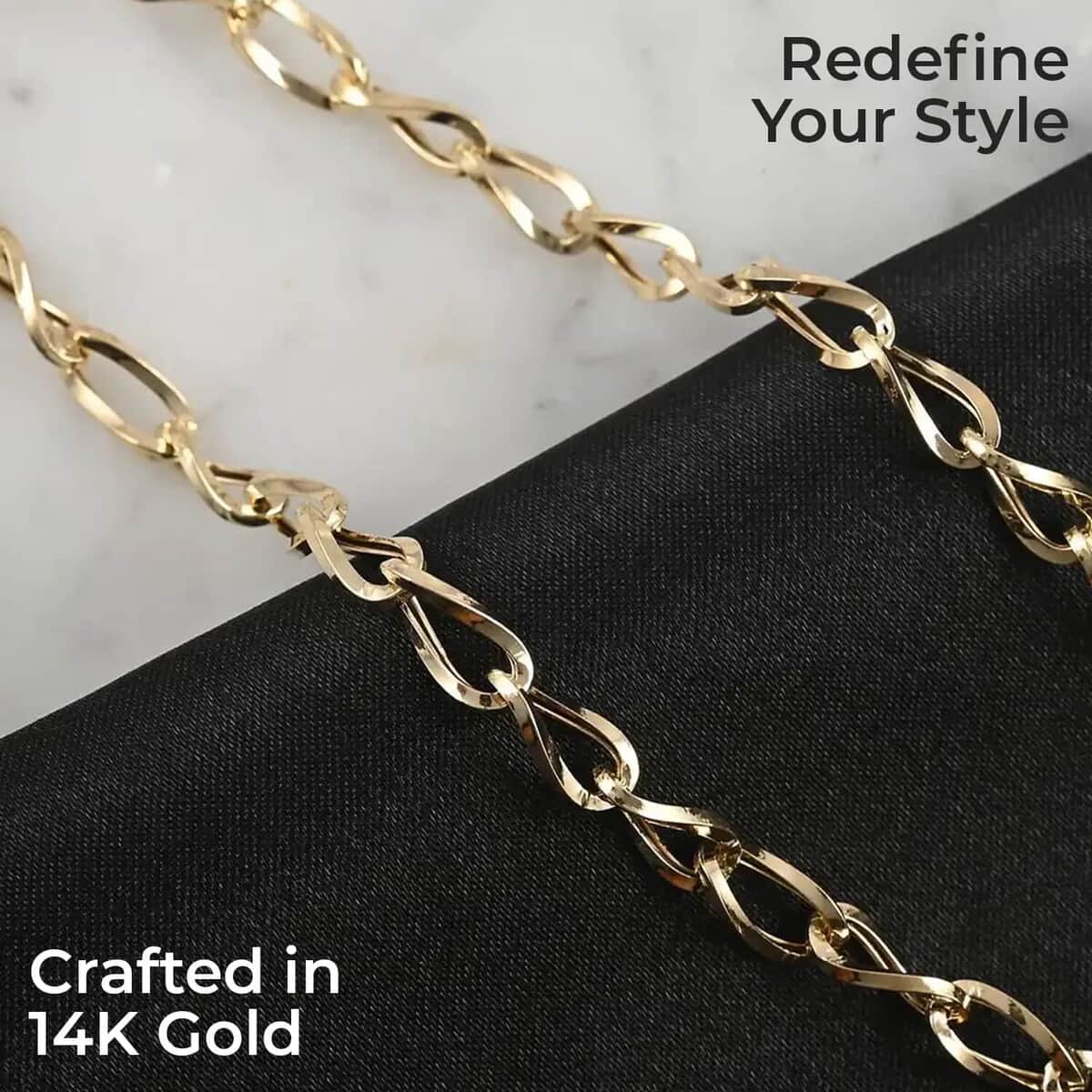 Maestro Gold Collection Italian 14K Yellow Gold Wave Grumetta Necklace, Yellow Gold Chain Necklace, 18-20 Inch Necklace 4.6mm  4.10 Grams image number 1