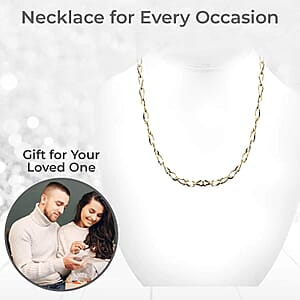 Maestro Gold Collection  Italian 14K Yellow Gold Wave Grumetta Chain Necklace (18-20 Inches) (4.6mm, 4.23 Grams)