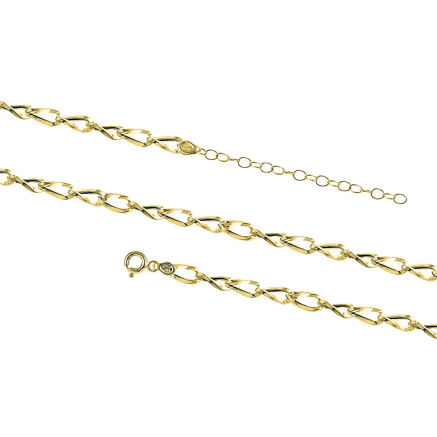 Maestro Gold Collection  Italian 14K Yellow Gold Wave Grumetta Chain Necklace (18-20 Inches) (4.6mm, 4.23 Grams)