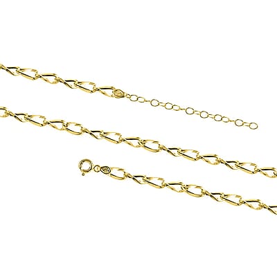 Maestro Gold Collection  Italian 14K Yellow Gold Wave Grumetta Chain Necklace (18-20 Inches) (4.6mm, 4.23 Grams)