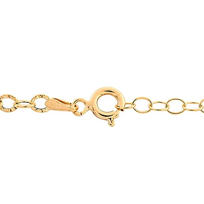Maestro Gold Collection Italian 14K Yellow Gold 4.7mm Paper Clip Station Necklace 18-20 Inches 2.1 Grams