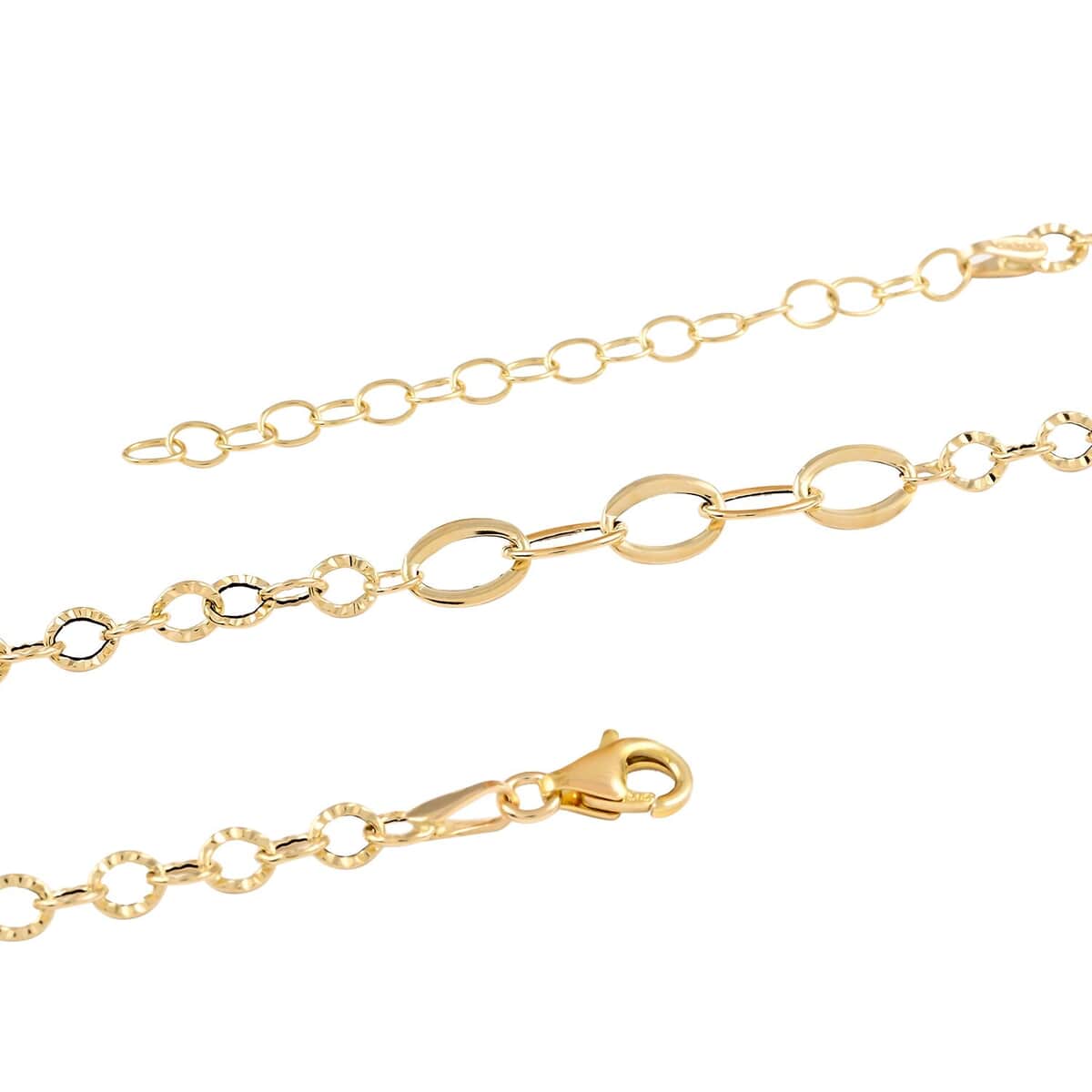 Maestro Gold Collection Italian 14K Yellow Gold 4.6mm Rolo Station Necklace 18 Inches 1.9 Grams image number 2