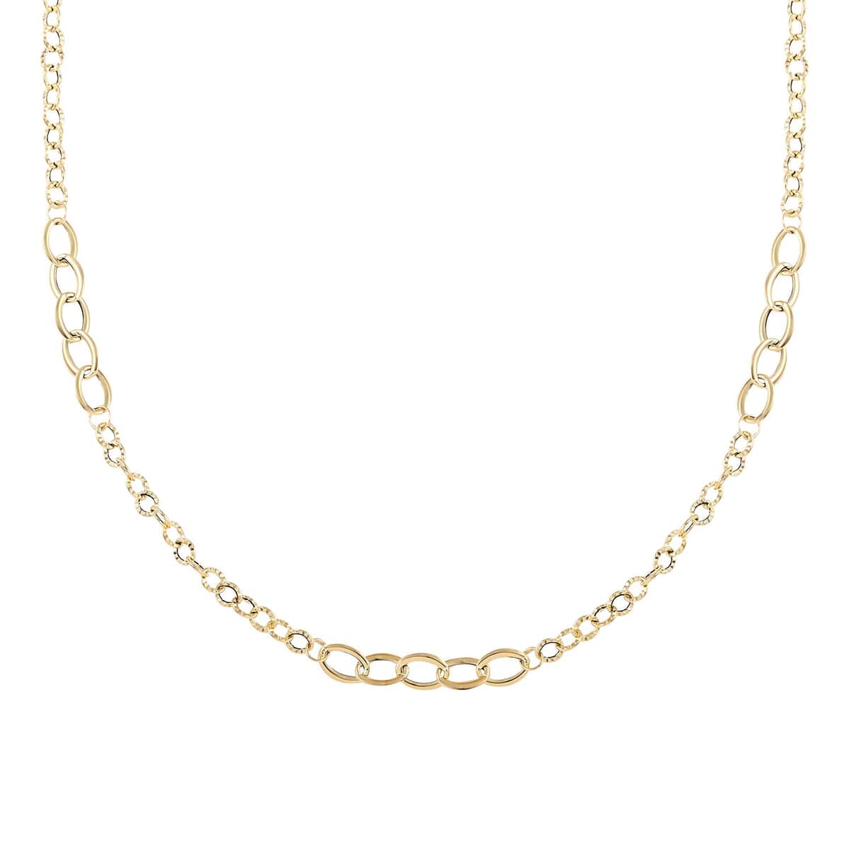 Maestro Gold Collection Italian 14K Yellow Gold 4.6mm Rolo Station Necklace 18 Inches 1.9 Grams image number 3