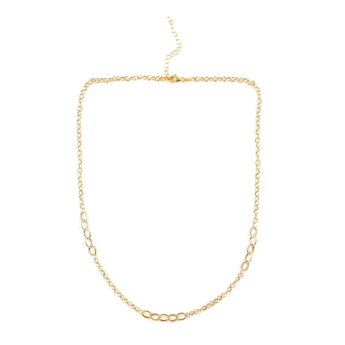Maestro Gold Collection Italian 14K Yellow Gold 4.6mm Rolo Station Necklace 18 Inches 1.9 Grams image number 5