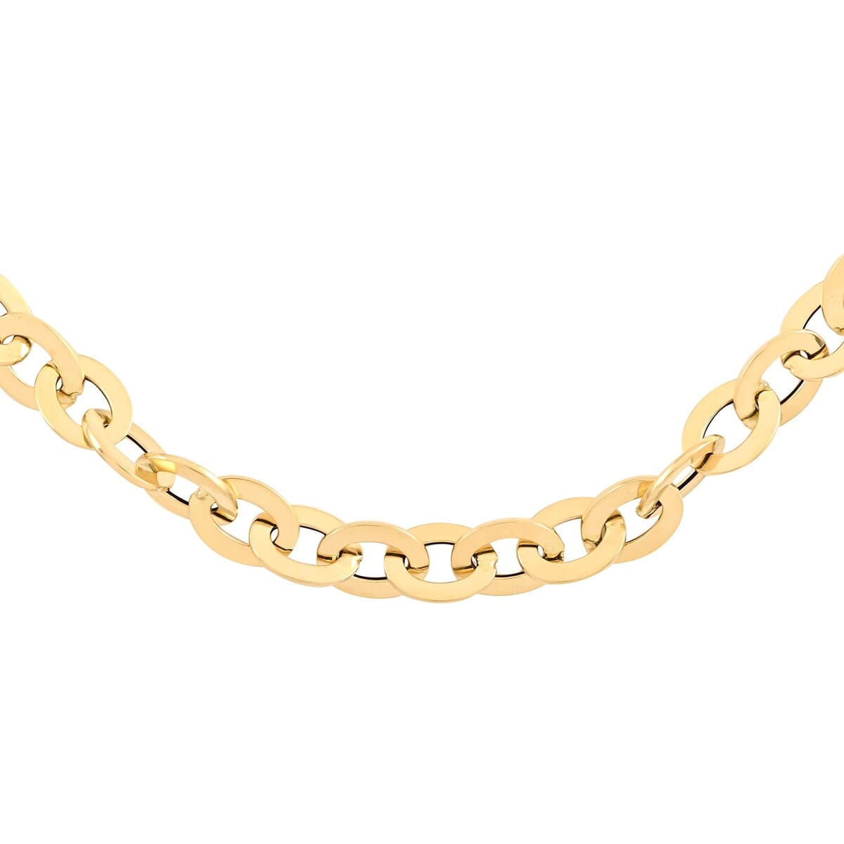 Maestro Gold Collection Italian 14K Yellow Gold 8.2mm Mirro Rolo Necklace 18-20 Inches 6.3 Grams image number 0