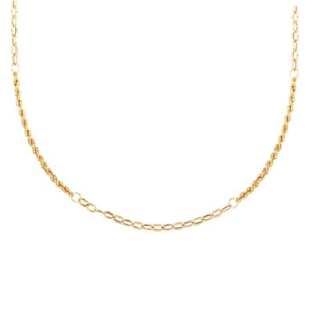 Maestro Gold Collection Italian 14K Yellow Gold 2.2mm Rope and Rolo Necklace 18-20 Inches 1.9 Grams image number 3