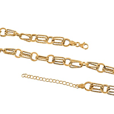 Ankur Treasure Chest Italian 10K Yellow Gold Rolo Chain Necklace, Double Finish Twin Rolo Necklace, Gold Rolo Necklace, 18 Inches Necklace 6.00 Grams