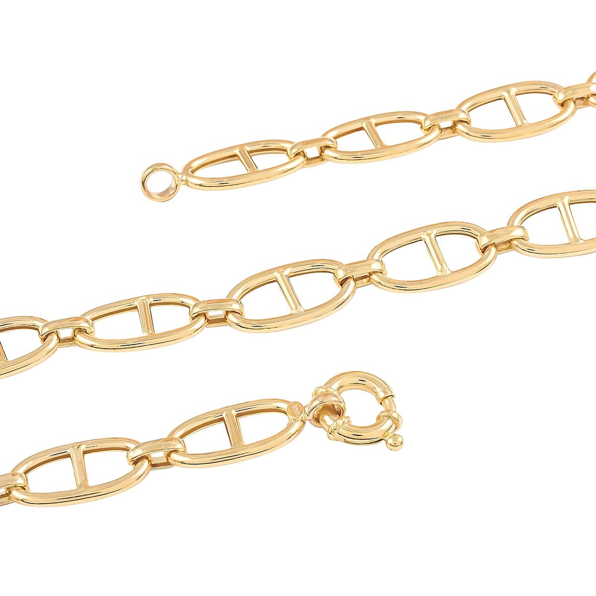 Maestro Gold Collection Italian 10K Yellow Gold 10.4mm Mariner Necklace 18 Inches 13.4 Grams image number 2