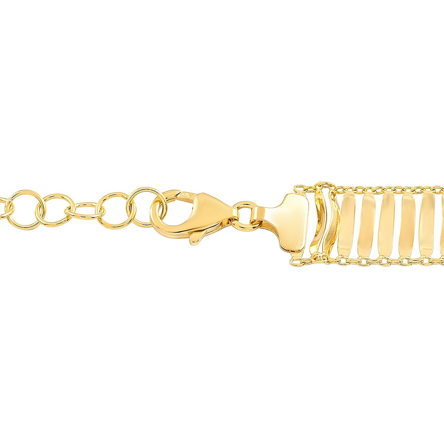 Maestro Gold Collection Italian 10K Yellow Gold 12.2mm Cleopatra Necklace 16-18 Inches 13.5 Grams