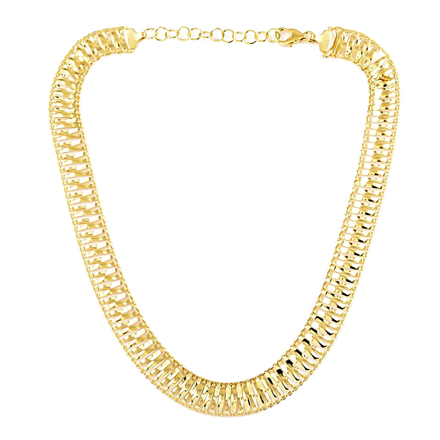 Maestro Gold Collection Italian 10K Yellow Gold 12.2mm Cleopatra Necklace 16-18 Inches 13.5 Grams