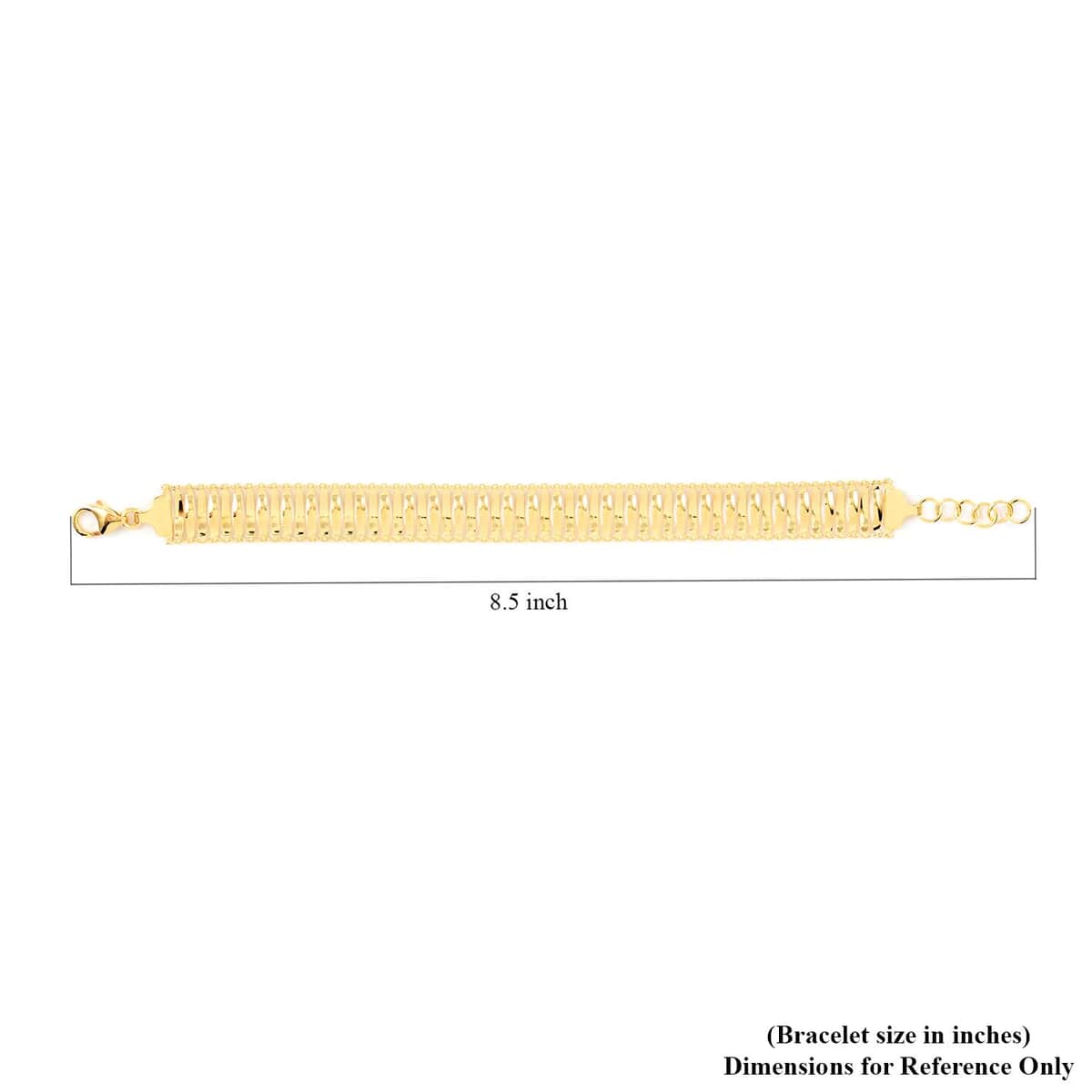 Maestro Gold Collection Italian 10K Yellow Gold 12.2mm Cleopatra Bracelet (7.0-8.0In) 6.5 Grams (7.00 In) image number 3