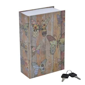Small Dictionary Diversion Secret Hidden Book Safe with Key Lock - Butterfly