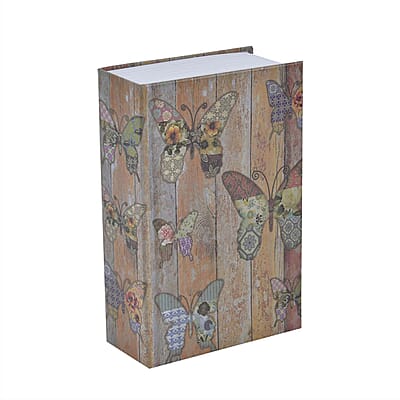 Small Dictionary Diversion Secret Hidden Book Safe with Key Lock - Butterfly