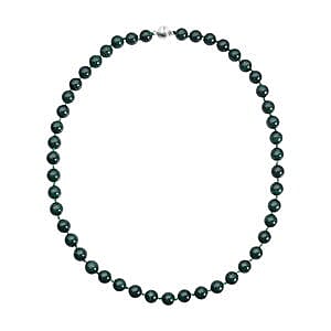 Malachite 402.00 ctw Necklace in Rhodium Over Sterling Silver 20 Inches