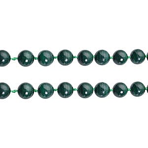 Malachite 402.00 ctw Necklace in Rhodium Over Sterling Silver 20 Inches