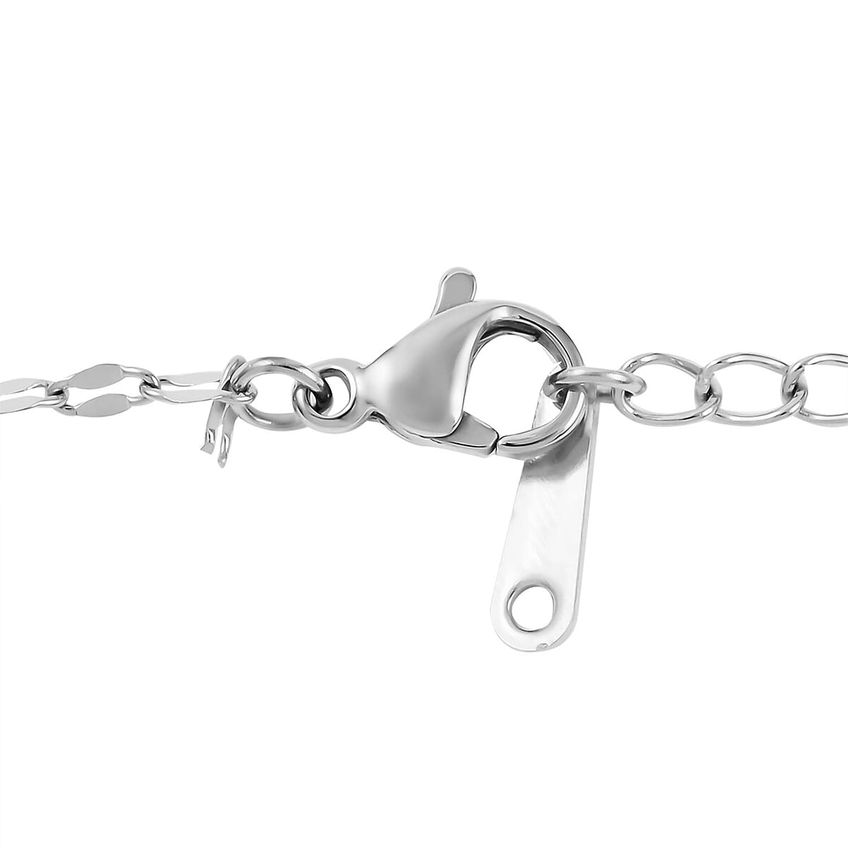 Sandblasted Butterfly Lariat Necklace 16 Inches in Stainless Steel image number 3