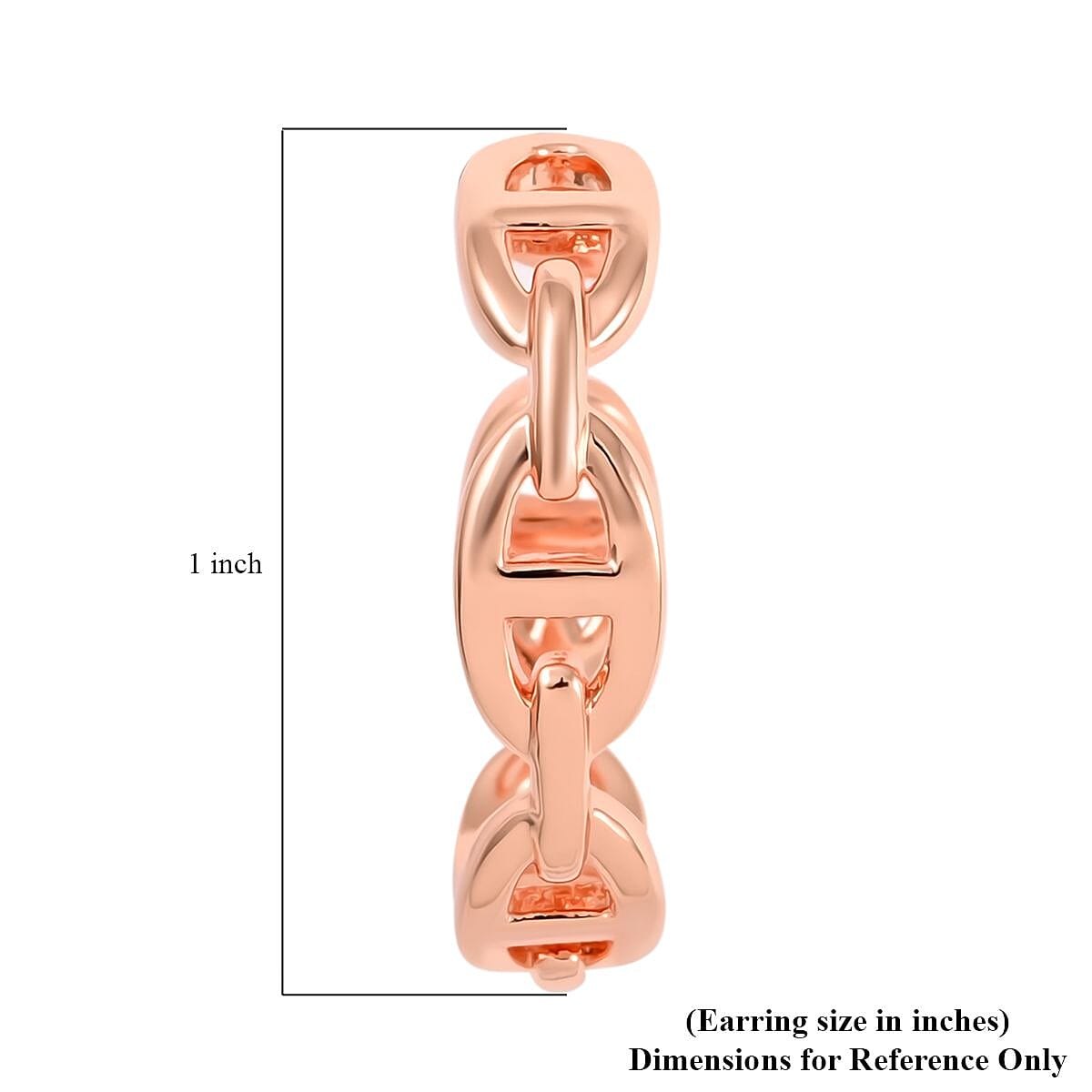 Mariner Link Hoop Earrings in Rosetone image number 4