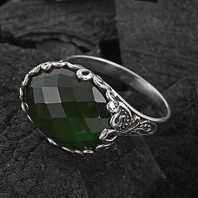 Bali Legacy Chrome Quartz Ring in Sterling Silver (Size 10.0) 13.00 ctw