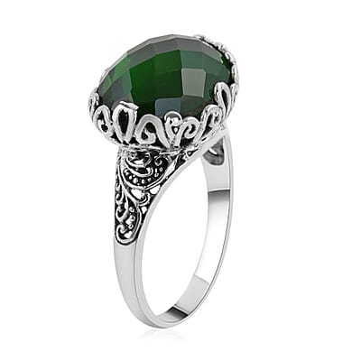 Bali Legacy Chrome Quartz Ring in Sterling Silver (Size 10.0) 13.00 ctw