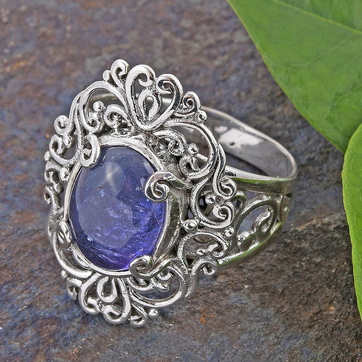 Doorbuster BALI LEGACY Tanzanite Ring in Sterling Silver 9 Grams 7.35 ctw image number 1
