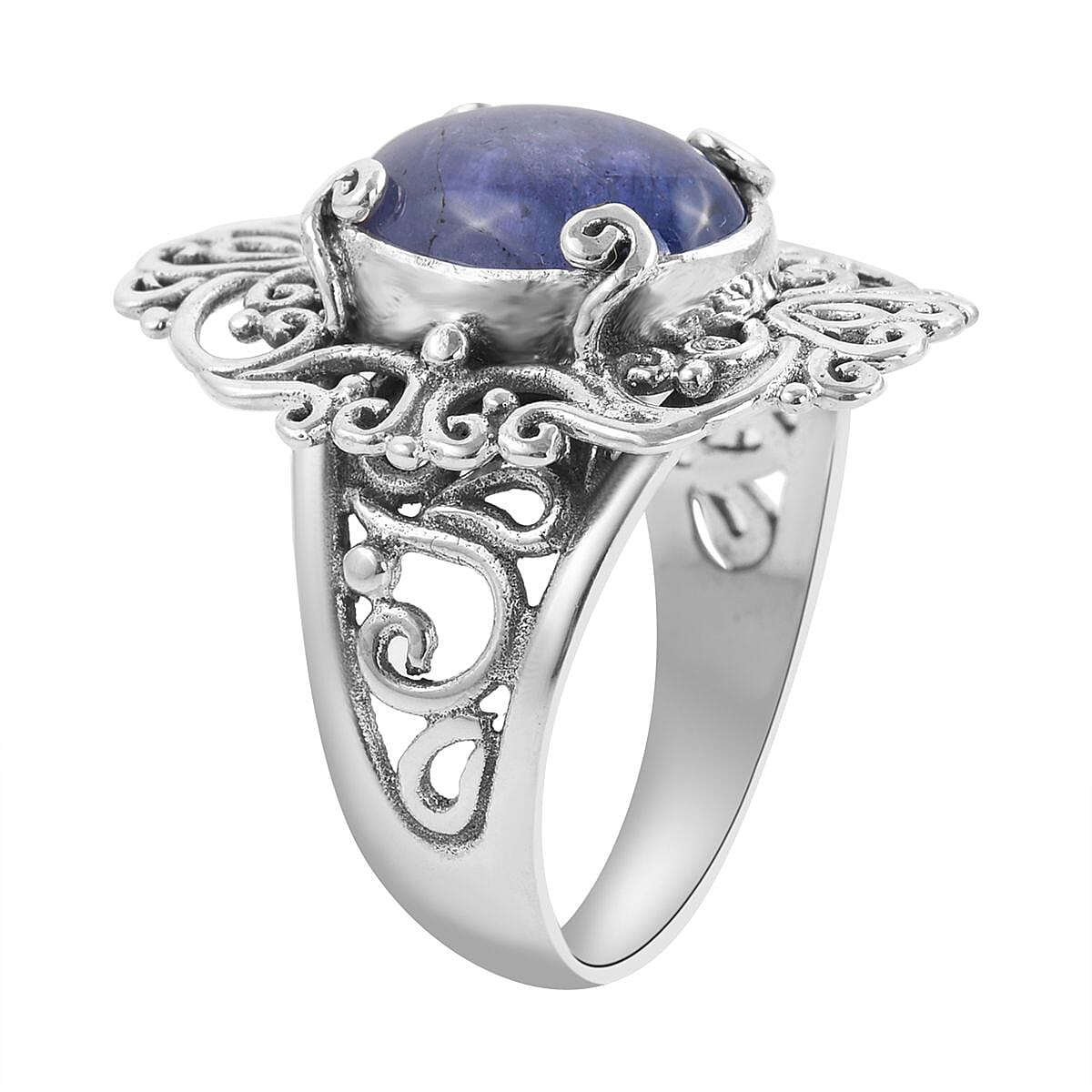 Doorbuster BALI LEGACY Tanzanite Ring in Sterling Silver 9 Grams 7.35 ctw image number 3