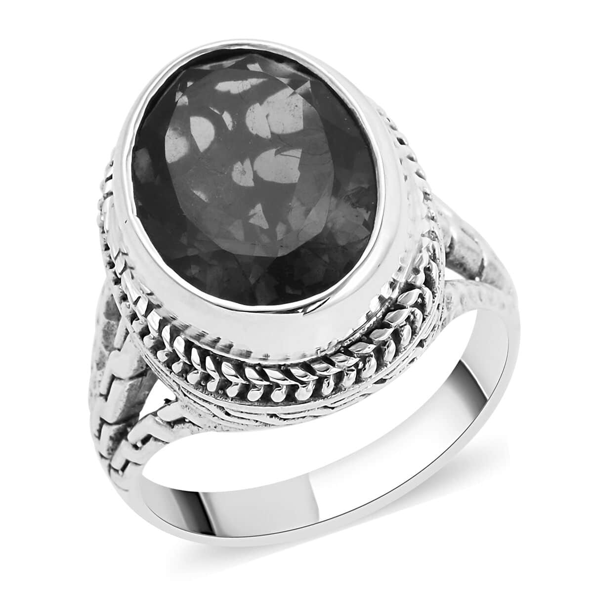 BALI LEGACY Premium African Amethyst Ring in Sterling Silver 10 Grams 12.50 ctw image number 0