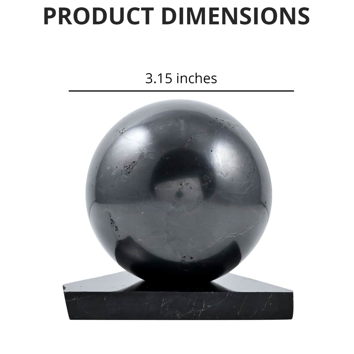 Flower of Life Engraved Shungite Sphere with Stand Approx. 4472ctw image number 3