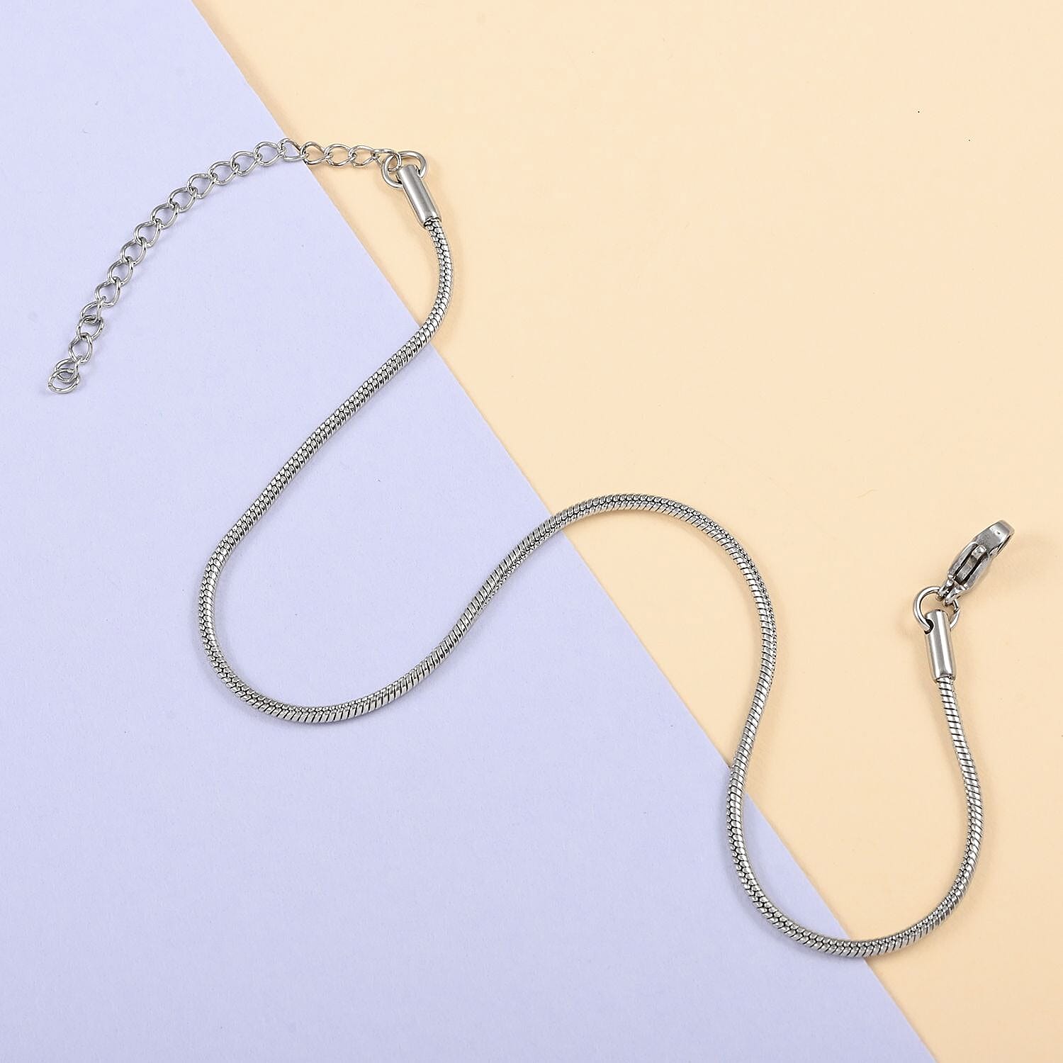 Snake Chain Anklet 9 Inches in Stainless Steel