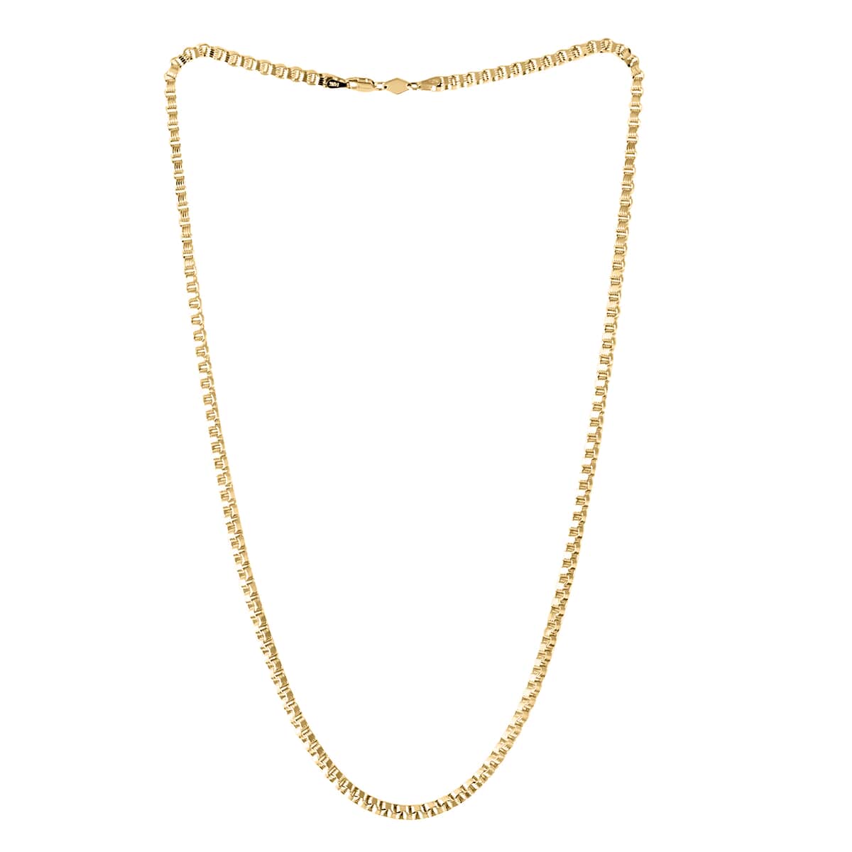 Vegas Closeout Deal 10K Yellow Gold 3mm Alexander Chain Necklace 20 Inches 8.60 Grams image number 2
