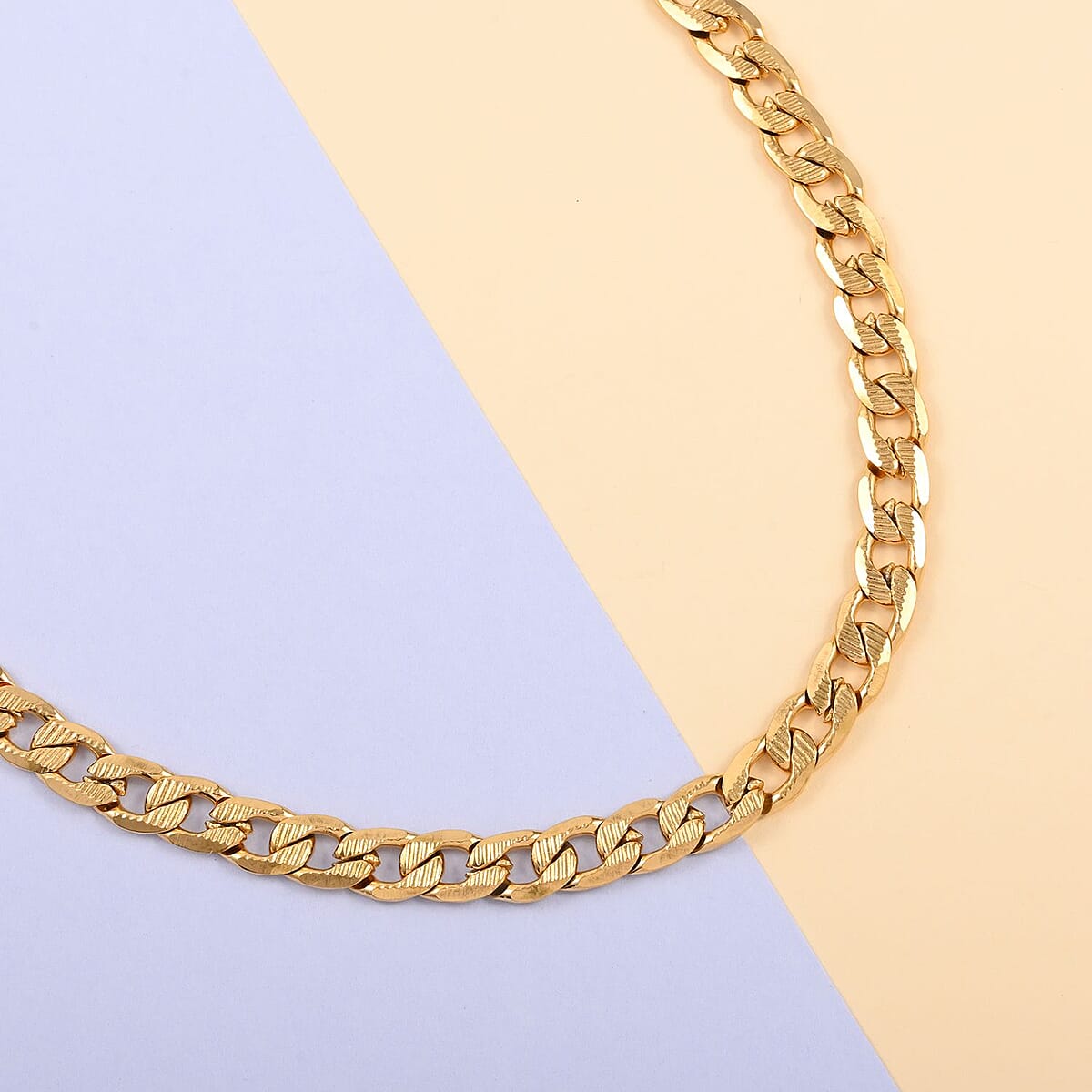 8mm Cuban Link Necklace 24 Inches in ION Plated Yellow Gold Stainless Steel 44 Grams image number 1