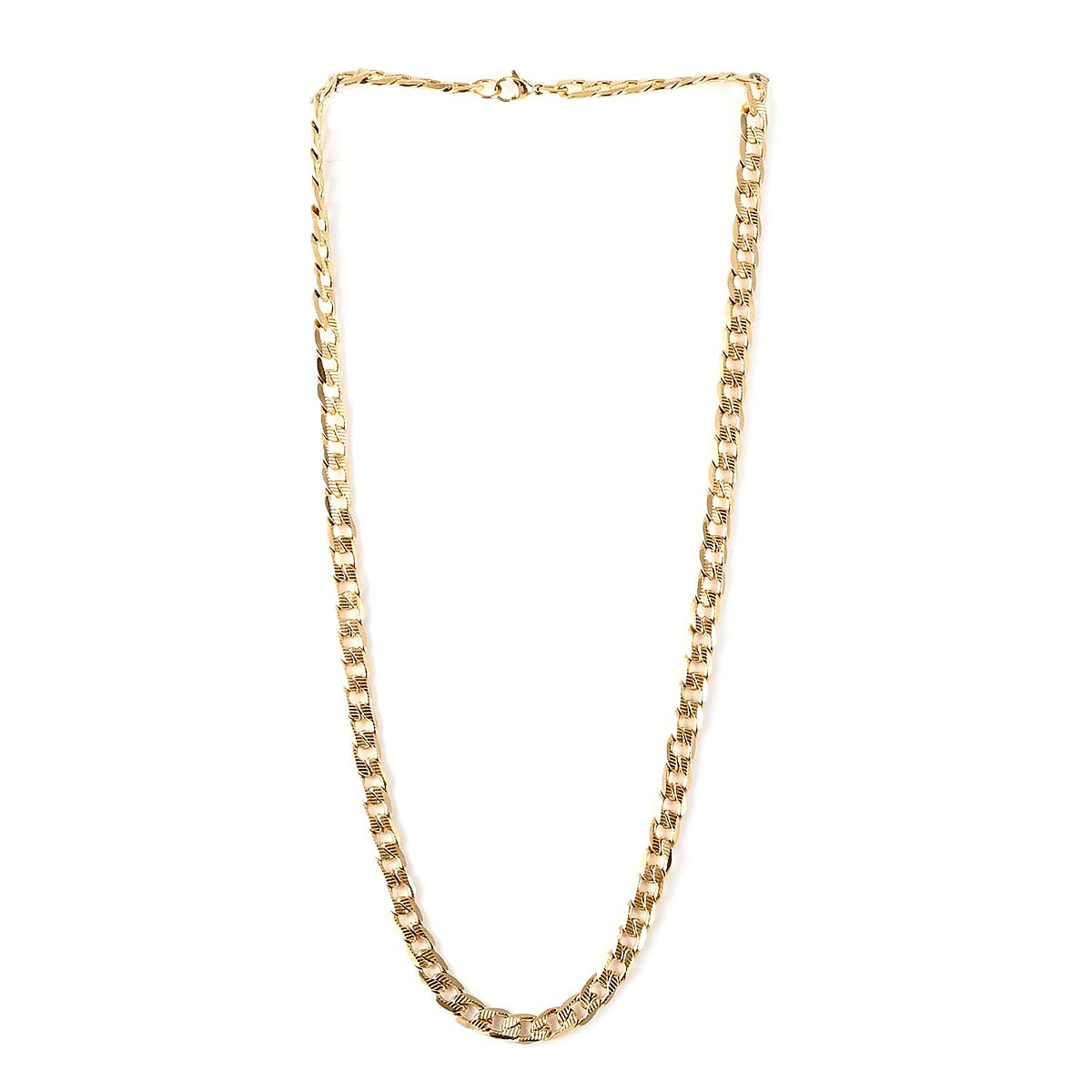 8mm Cuban Link Necklace 24 Inches in ION Plated Yellow Gold Stainless Steel 44 Grams image number 2
