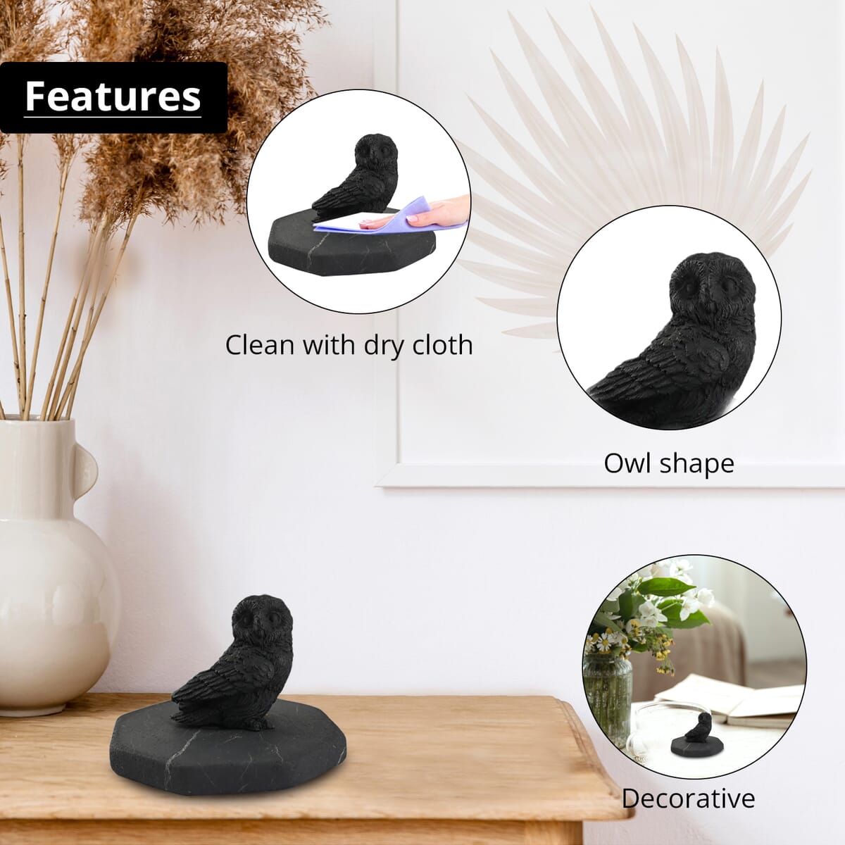 Owl Shungite Figurine image number 2