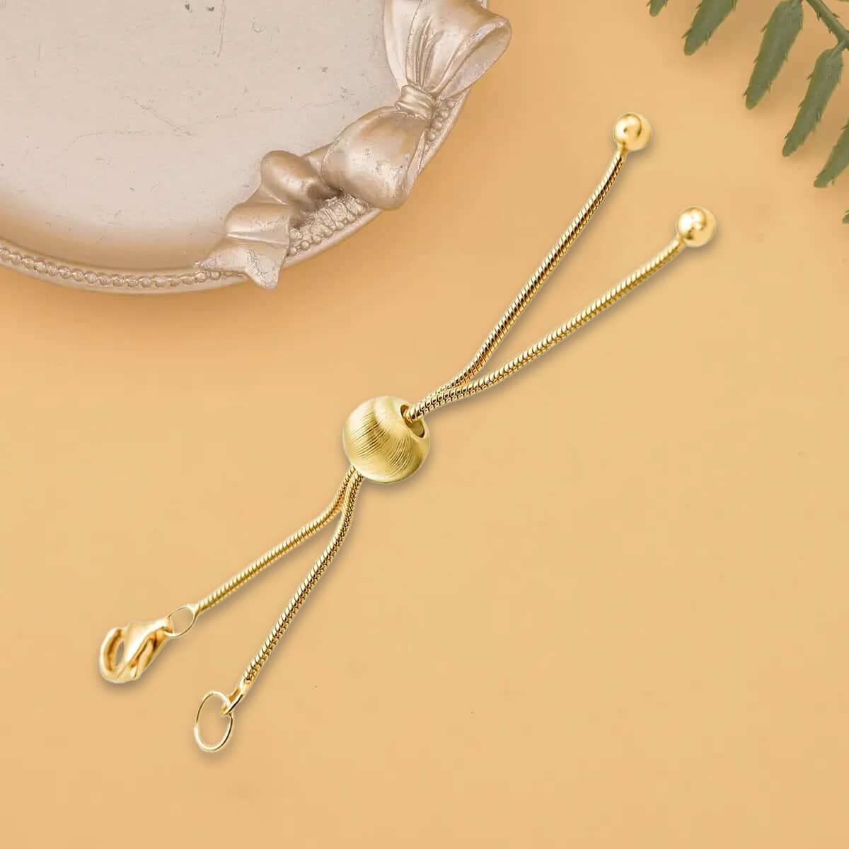 14K YG Over Sterling Silver Extender with Ball image number 1