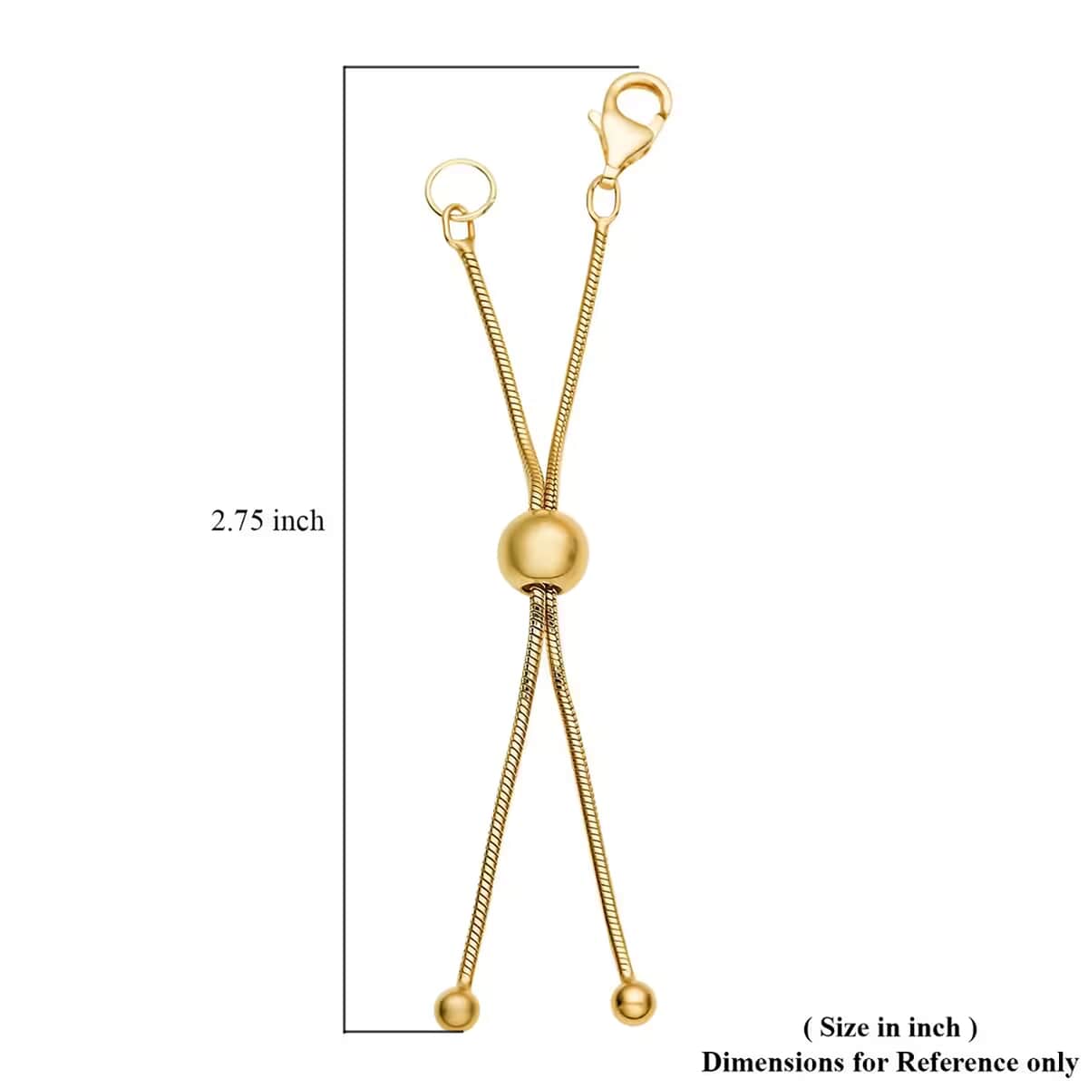 14K YG Over Sterling Silver Extender with Ball image number 5