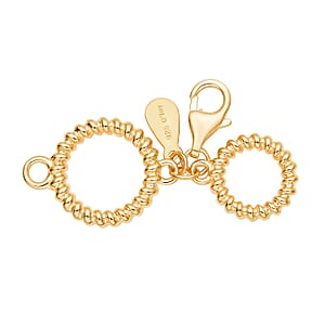 9mm Lobster Lock with Round Pattern in 14K Yellow Gold Over Sterling Silver
